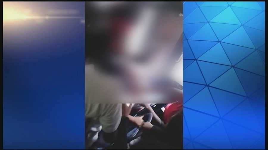 Video posted on Facebook showed two middle school students, 13 and 14-year-old sisters getting beat up by several high school students.