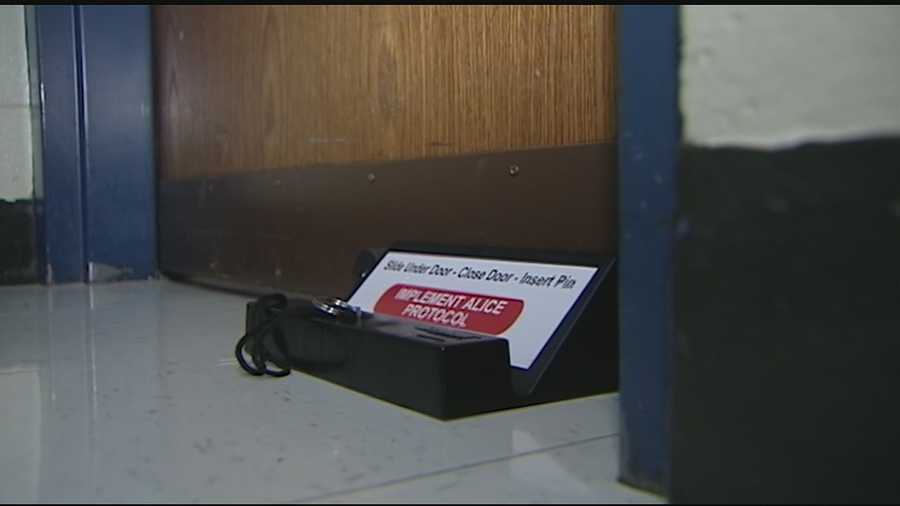 The Kings school district will implement new safety devices that were designed by two dads from northern Ohio in the wake of the Chardon shootings. The new device is called the bearacade and 350 were installed in all seven Kings local school district buildings over the summer.