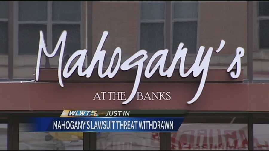 The lawyer for Mahogany’s, Robert Croskery, submitted a letter to the city of Cincinnati saying it is no longer Liz Rogers’ “desire” to sue the city over the closure of her restaurant.