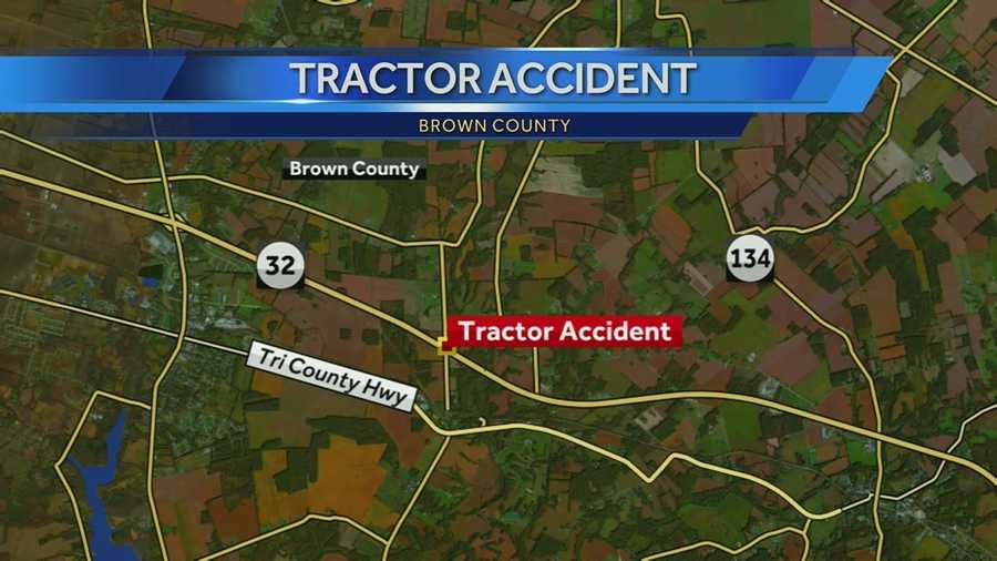 An EMT who responded to the scene told WLWT News 5 the man was clipped by his tractor.