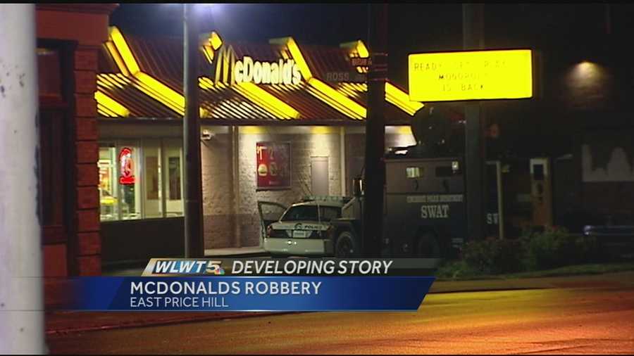 Monday was a terrifying night for McDonald’s workers, who had to hide out in a freezer during a hold-up in East Price Hill. Police are still looking for one of the gunmen. One employee talked about what happened.