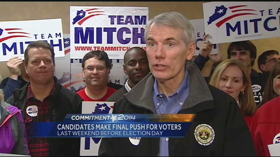 Sen. Rob Portman was at the Kenton County Republican headquarters in Northern Kentucky for a rally for Senate Minority Leader and fellow Republican Sen. Mitch McConnell.