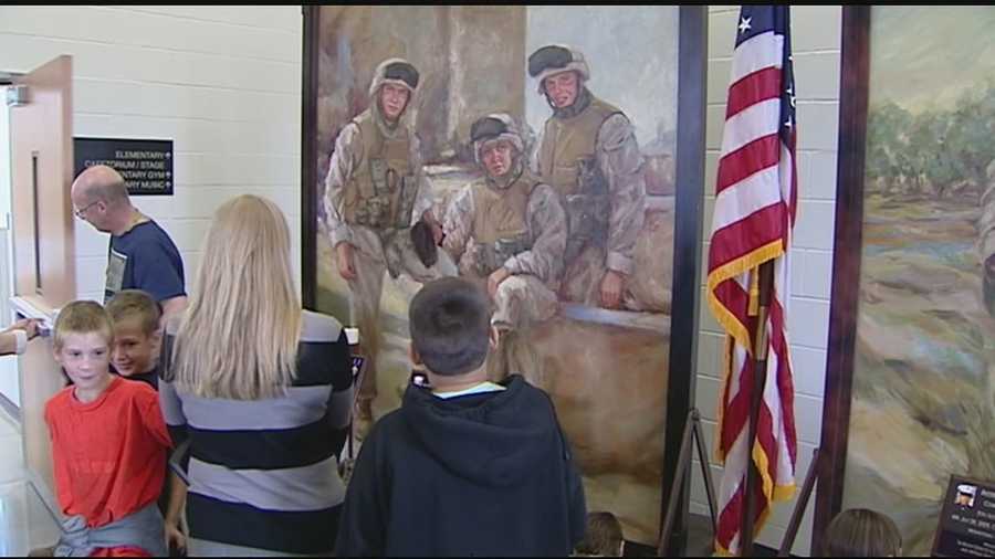 The Eyes of Freedom Exhibit kicked off this year's tour at the Three Rivers Educational Campus among some very eager little learners.