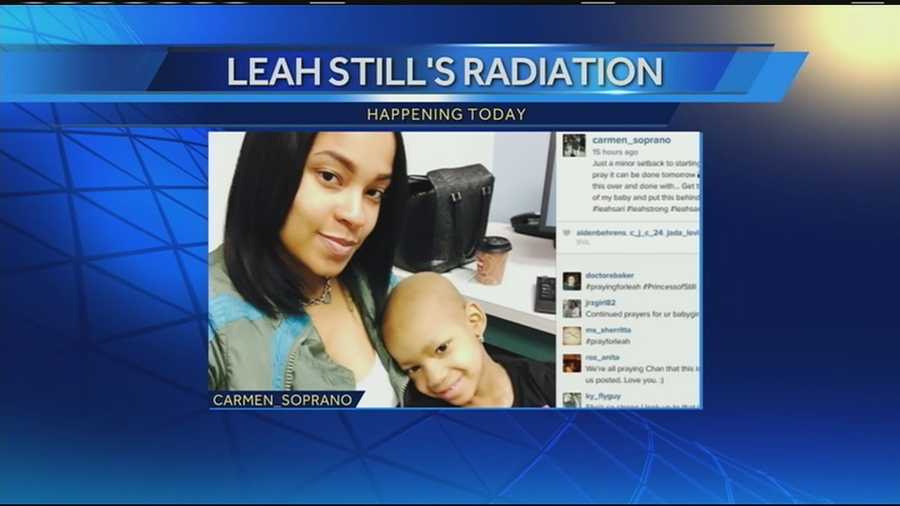 Channing Smyth, Leah’s mother, said Leah had a minor setback in treatment Monday.