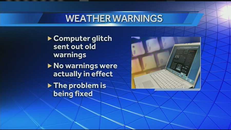The National Weather Service ran into a problem around 6:30 a.m. when its computers began sending out weather alerts from 2010.