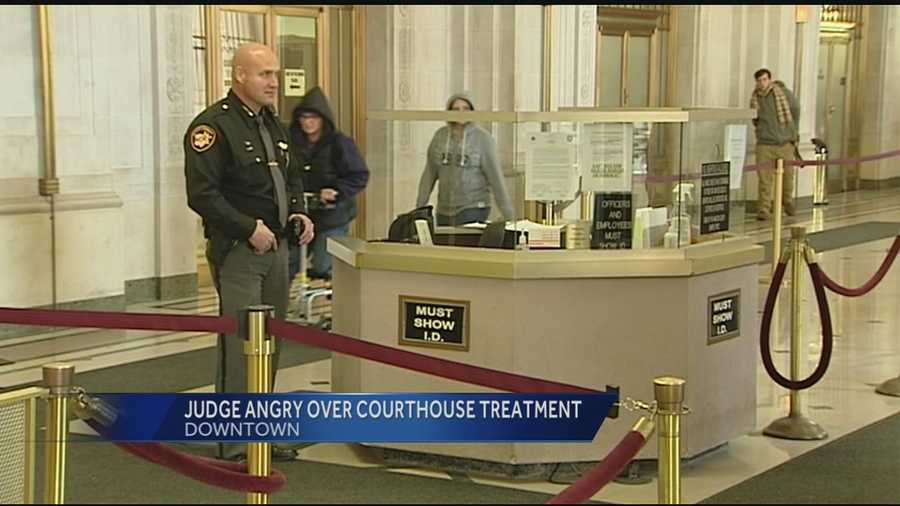 Hundreds of people pass through security checkpoints here at the Hamilton County Courthouse everyday but an identification stop of a judge this week has sparked serious allegations and new rules.