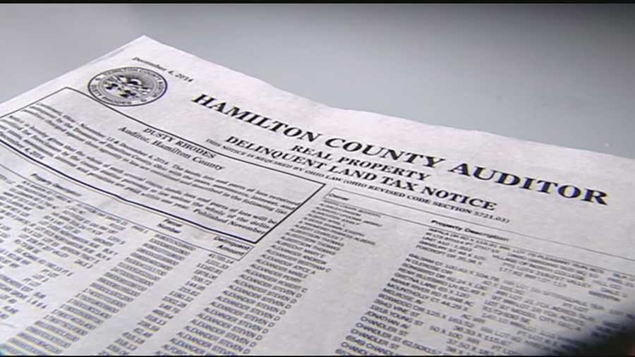 As required by Ohio law, Hamilton County Auditor Dusty Rhodes has published another "Real Property Delinquent Land Tax Notice." As WLWT News 5 investigative reporter Todd Dykes notes, the latest list is 18 pages long and includes the names of thousands of people and businesses that owe money in back property taxes. In all, the notice indicates there's about $11.2 million in outstanding property taxes
