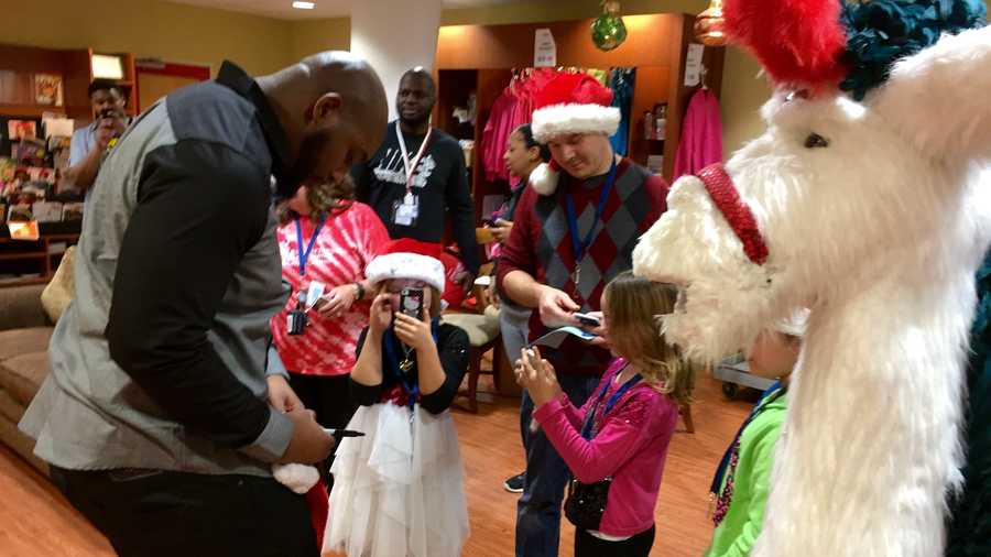 Bengals defensive tackle Devon Still visited families of sick children at the Cincinnati Ronald McDonald House on Christmas Eve. Volunteers created a spa to give parents massages, facials and makeovers. Parents also got a chance to pick out wrapped and donated gifts for their children. "Being a parent who's dealing with a child who has a serious illness, I understand that you give a lot of your attention, a lot of your energy to your child and make sure they are comfortable. You often times forget about taking care of yourself,” Still said. "Just to know you are touching people lives and giving them inspiration, it gives you a sense of purpose to your life."