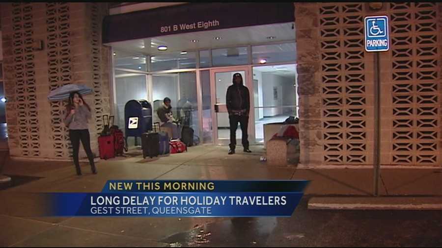 Several Atlanta-bound passengers spent a cold Christmas Eve in Cincinnati