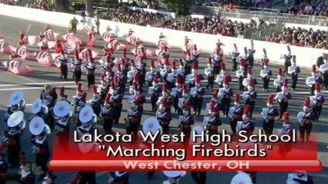 Fans of the Lakota West Marching Firebirds didn't have to wait long to see their band in action on NBC Thursday.