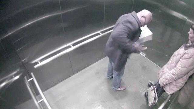Video released Monday shows an Erlanger police officer accidentally shooting himself in an Over-the-Rhine elevator.