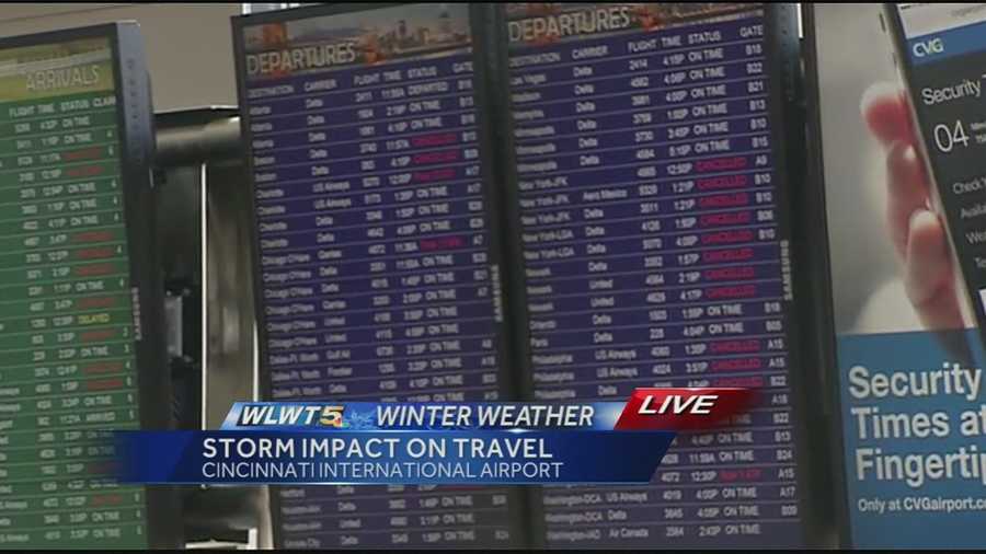 Travel plans were snarled Monday after a winter storm moved across the mid-west and continued to the east coast.