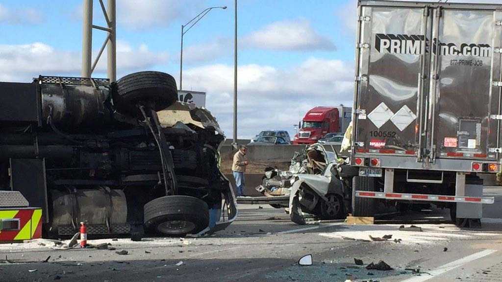 I-71/75 NB reopens near Brent Spence Bridge after 5-vehicle crash