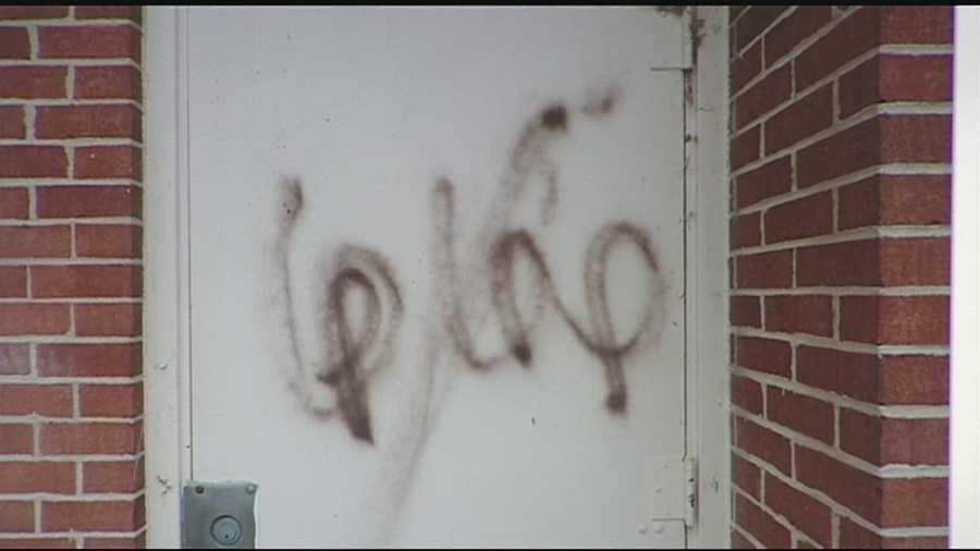 The Spring Hill Church of Christ and Liberty Retirement Community of Middletown were spray painted with 666.