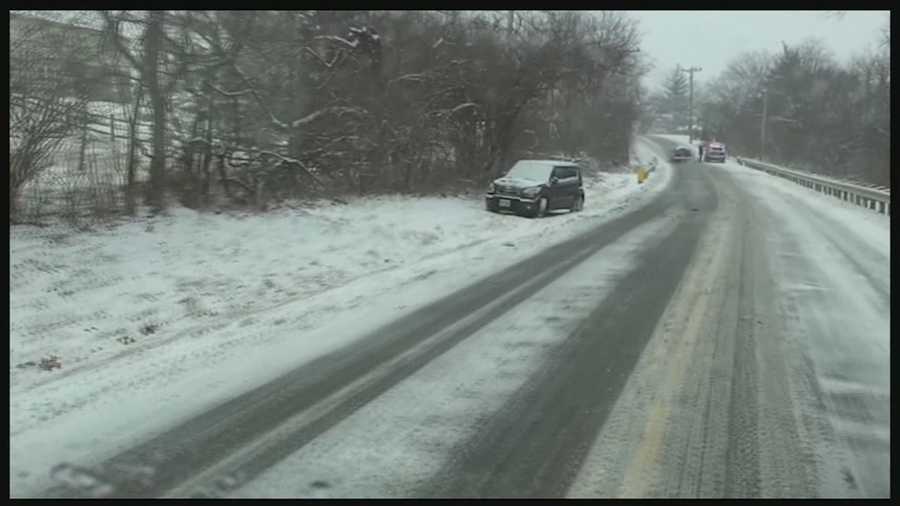 The snow caused problems for drivers in some parts of Cincinnati, while others didn't mind the sudden taste of winter.