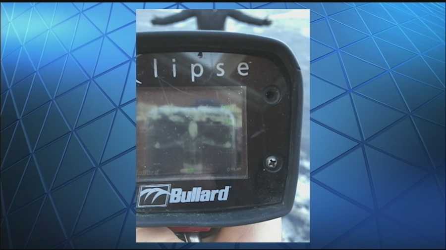 Firefighters used a thermal imaging camera to see where heat was escaping from under several layers of clothes and a winter coat.