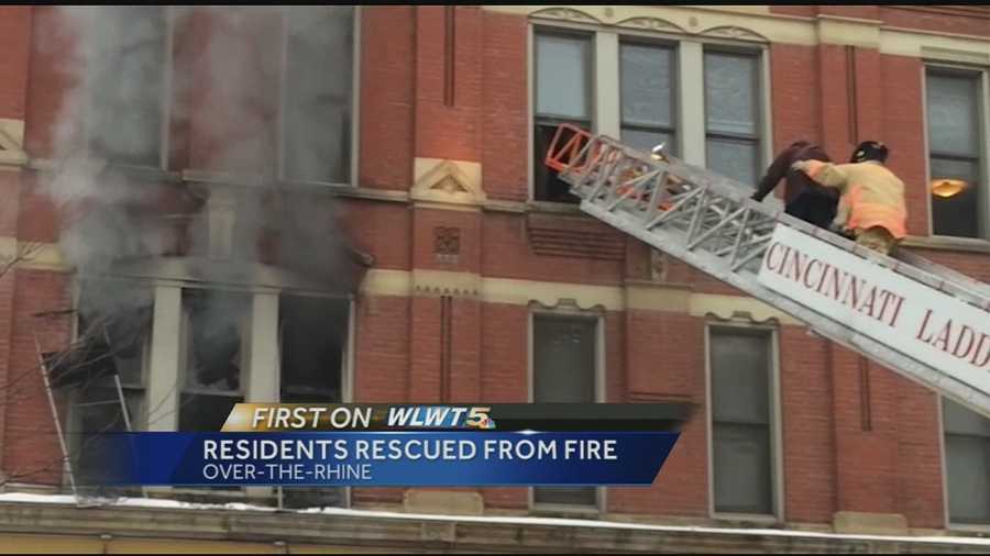A fire in an apartment building in Over-the-Rhine prompted a rescue and sent a two-year-old to the hospital. Authorities said at least 10 people, including eight children were rescued by the Cincinnati Fire Department.