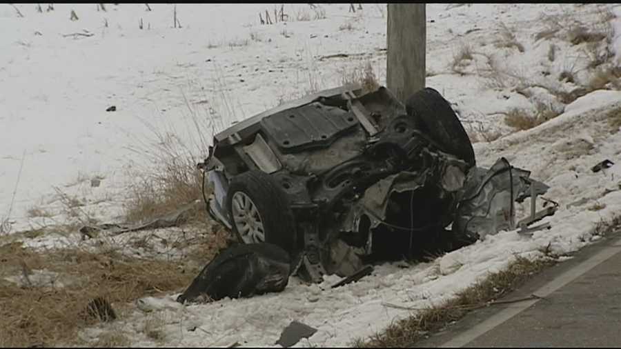 The single-car crash happened in the 6000 block of Todd Road, off U.S. 27, shortly after 1 p.m.