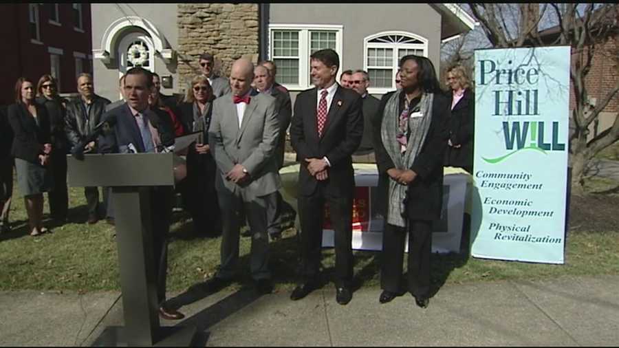 City officials announced Wednesday that Wells Fargo donated $500,000 to revitalize Price Hill homes. The neighborhood was hard hit during the housing crisis a few years ago.