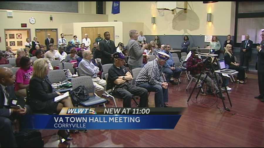 The VA hosted one of four quarterly town hall meetings Wednesday evening to answer questions from Cincinnati-area veterans and their family members.