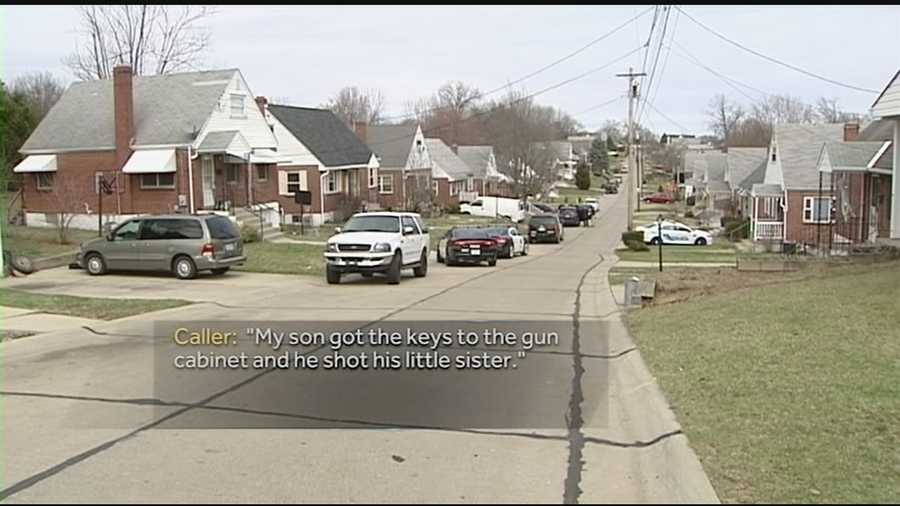 A 5-year-old Northern Kentucky boy got the keys to the family's gun cabinet and shot his 2-year-old sister in the head, according to his mother in her 911 call. The 2-year-old girl was shot in the head on March 23 in a Highland Heights home.