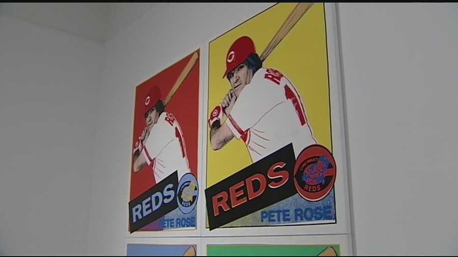 The 1985 commissioned portrait of Pete Rose, a 1962 print portraying Roger Maris and a 1977 portrait of Tom Seaver, who pitched his only no hitter as a Cincinnati Red.