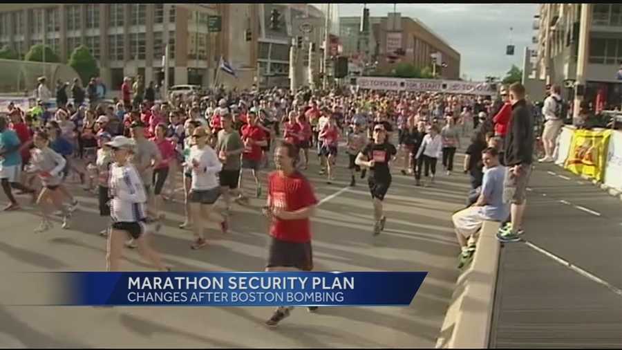 The Boston Marathon ran Monday, two years after the bombing which changed security at marathons forever. Those changes will be on display again this year at the Flying Pig Marathon. Organizers said they and participants both are getting more used to the security procedures after the initial scramble to make changes two years ago.