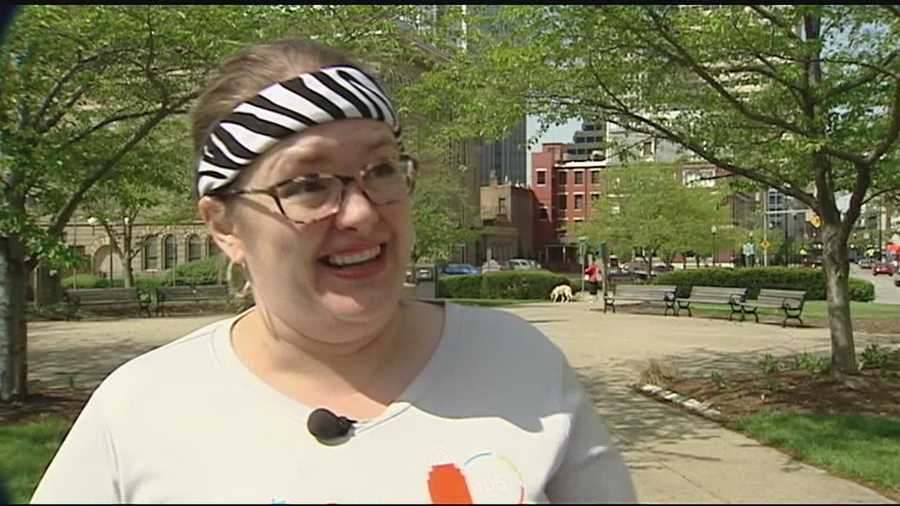 Among the thousands of runners participating in the Flying Pig Marathon, dozens are doing it in the name of a cause. But one Cincinnati mother said she’s running to inspire her children. Sarah Jo Plucker-Wright said she’s no runner, in fact she always said she’d be athletic “When Pigs Fly.”
