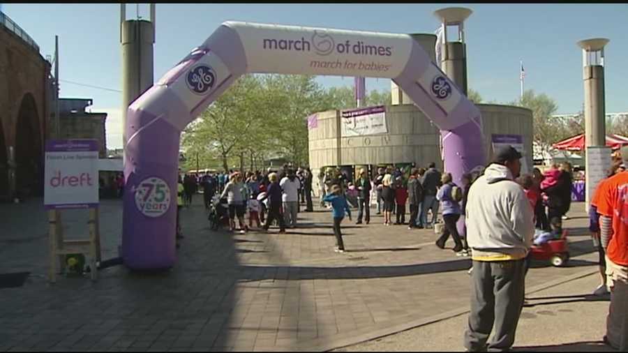 The walk in its 45th year, supported the March of Dimes annual campaign.