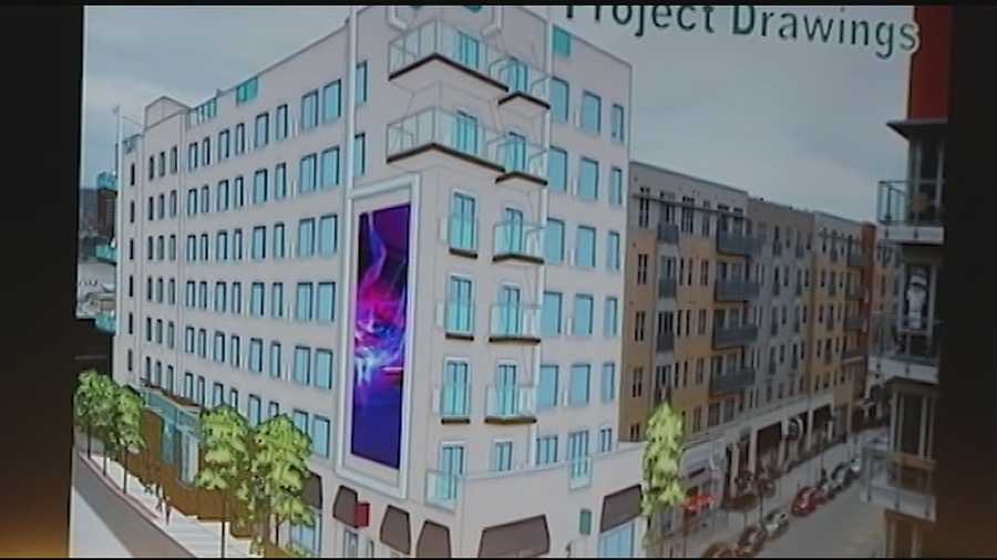 The hotel will have at least 165 rooms, a rooftop terrace bar and deck, an entertainment courtyard-style area, a modern fitness facility and a high-energy, four-story animated media board.