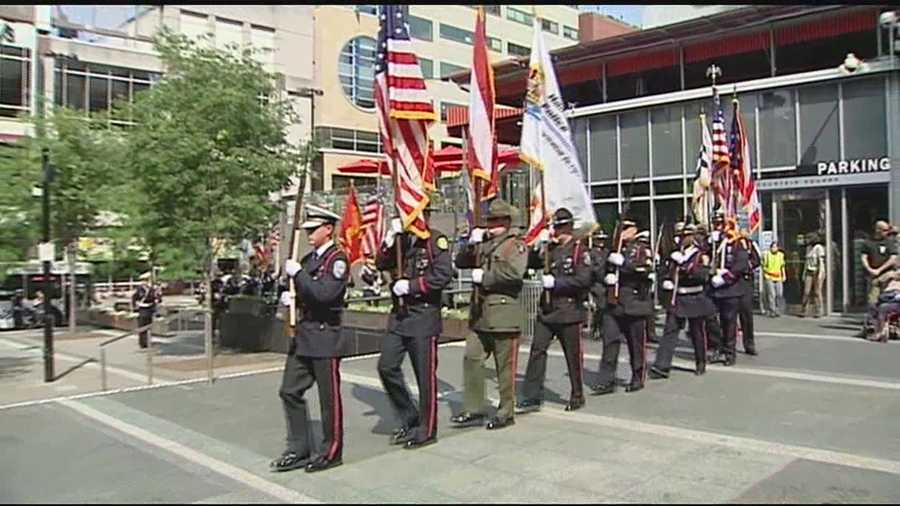 Each year, officers as well as hundreds of spectators gather downtown to recognize law enforcement officers killed in Cincinnati since the 1800s.