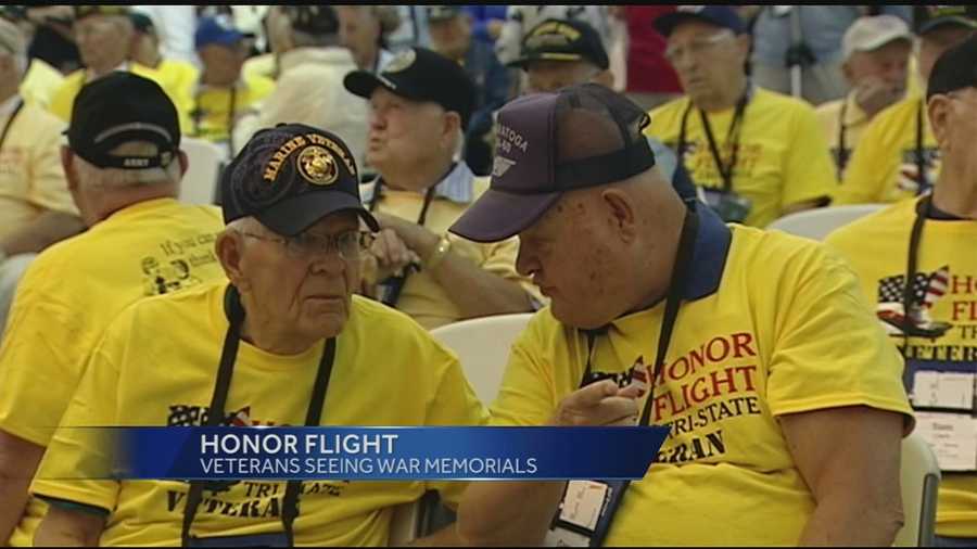 The veterans traveled to Washington D.C. Tuesday morning. They boarded a flight paid for by people who participated in the inaugural "Honor Run half marathon and two-person relay."