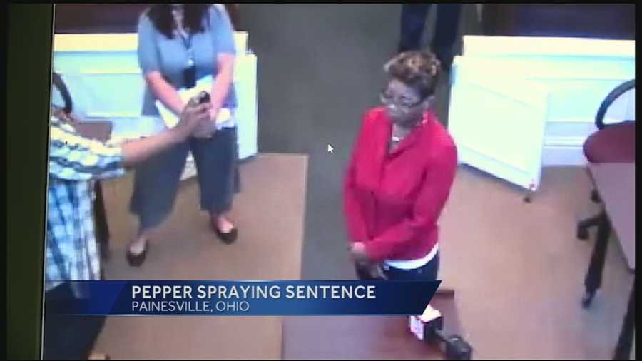 An assault suspect who pepper-sprayed someone in the face has received similar treatment in court as punishment from a Cleveland-area judge embracing the principle of "an eye for an eye."
