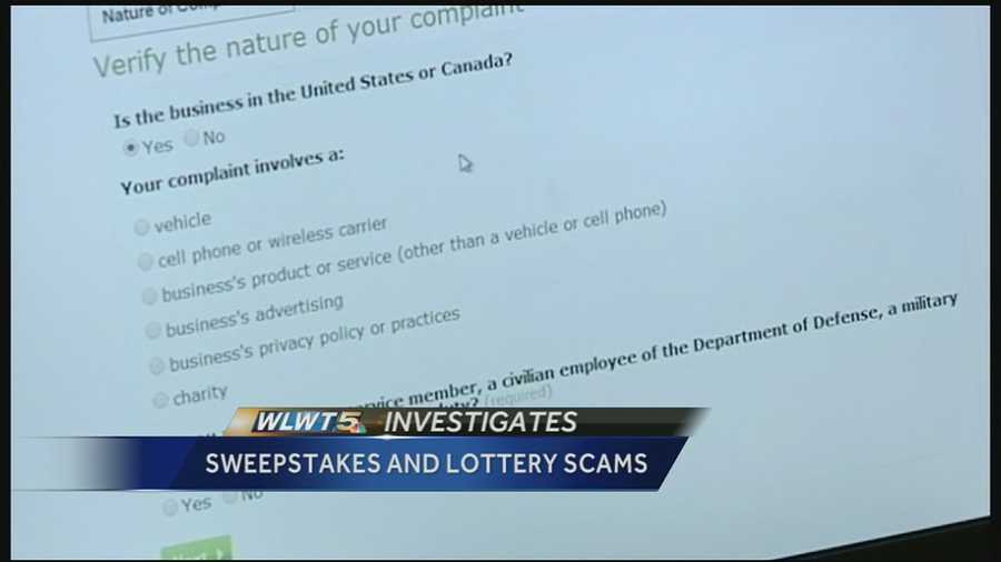 Ohio Attorney General Mike DeWine said his agency has received more than 400 complaints about sweepstakes and lottery schemes in the past six months.