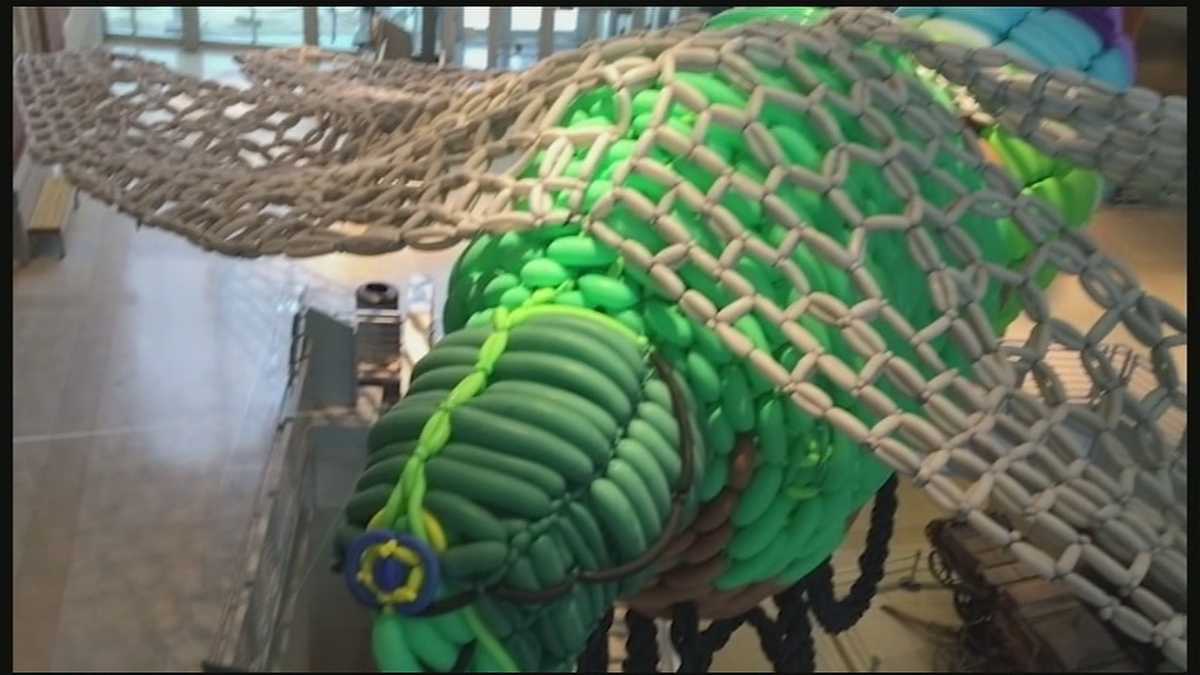 Balloon artist attempts to break world record for largest balloon sculpture