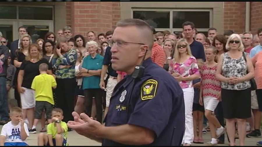 Officer Sonny Kim's friends and neighbors gathered at Loveland Middle School Saturday evening to remember the man who was killed in the line of duty.