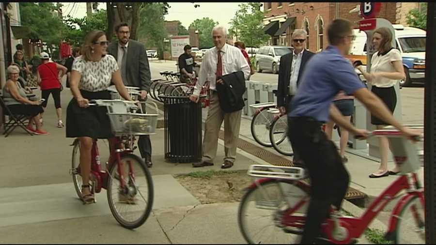 A bike sharing program is now hitting the pavement in new locations, such as Covington.