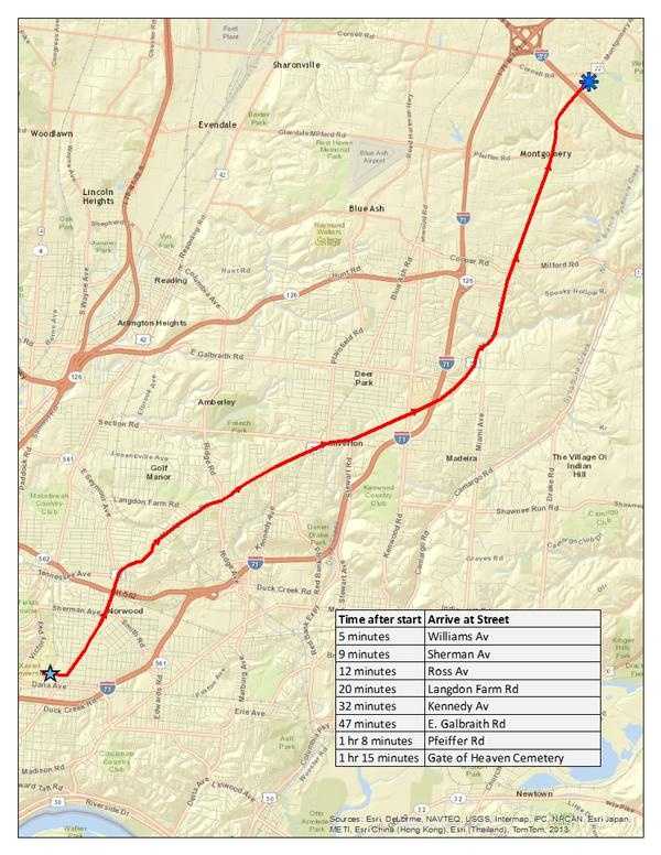 kim funeral procession map The public was encouraged to line the 16-mile funeral procession route on Montgomery Road between the Cintas Center and the Japanese Karate-Do dojo and Gate of Heaven Cemetery.