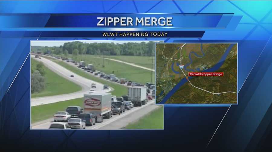 A somewhat different merge is being encouraged at a major Ohio River bridge.