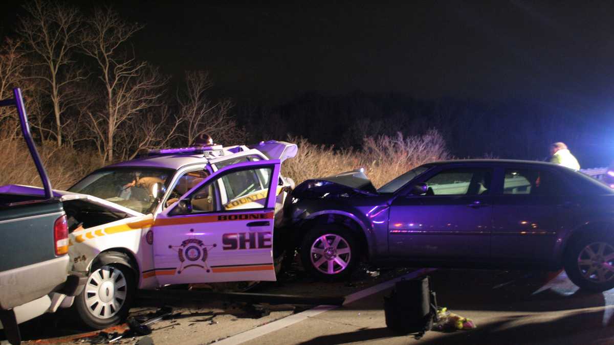 Photos: Driver charged after hitting deputy's cruiser