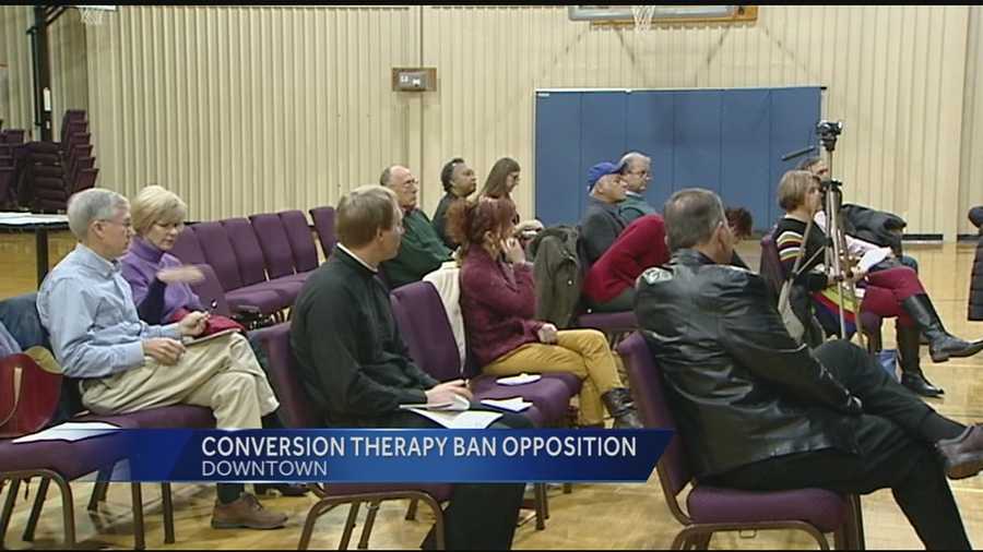The group Citizens for Community Values held a news conference Friday asking for Cincinnati City Council to repeal the recent ban on conversion therapy for minors.