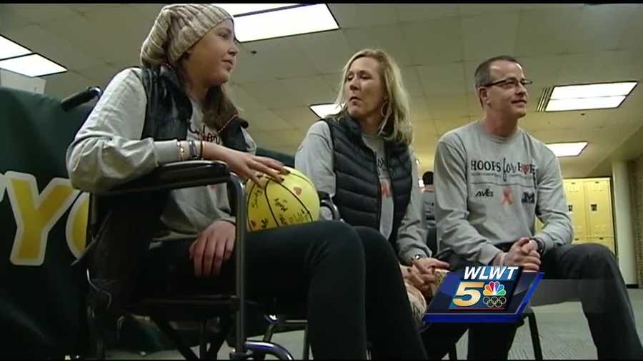 Sycamore High School hosts event to support teacher's daughter fighting brain cancer.