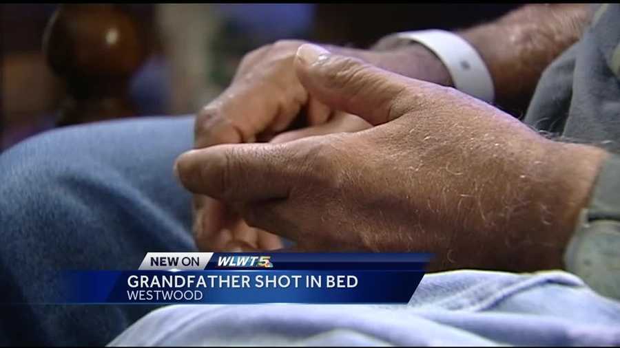 Bullets sprayed into a 75-year-old man’s room overnight, striking the grandfather while he was sleeping.