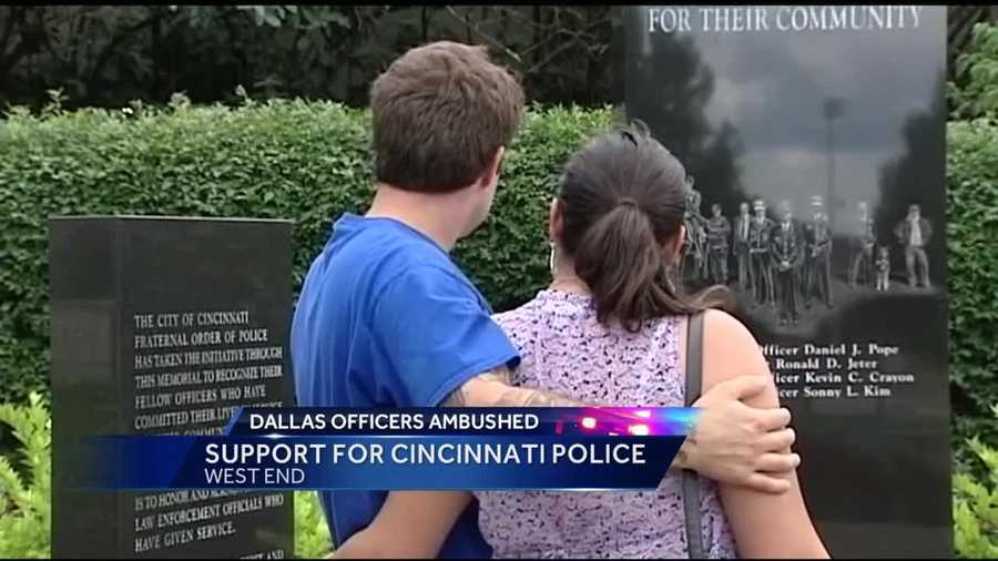 Cincinnati police are overwhelmed with community support after the deadly officer shootings in Dallas.