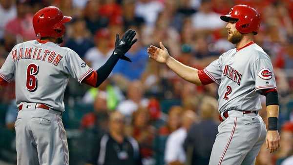 Holt sparks 8th inning rally as Reds beat Cardinals 7-4