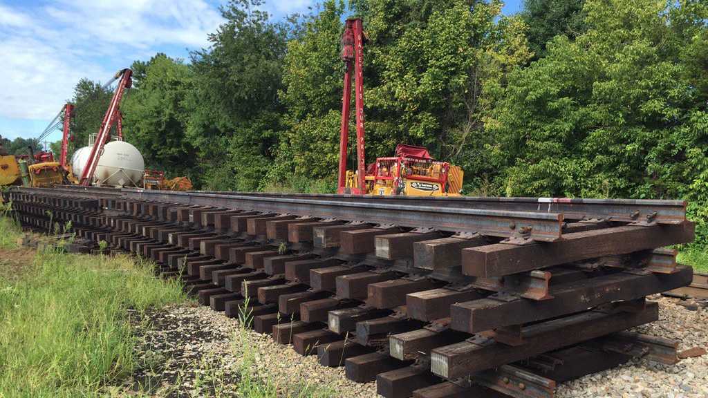 Images: Train derails in Falmouth, Kentucky