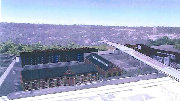 A rendering of the proposed New Riff campus in Newport, Ky.