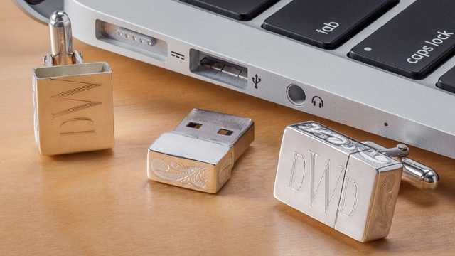 Wearable technology, such as USB cufflinks, makes a stylish and practical gift for men.