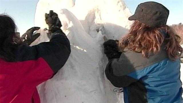 The best of the best in snow sculpture compete in Jackson New Hampshire.News 8's Norm Karkos reports.