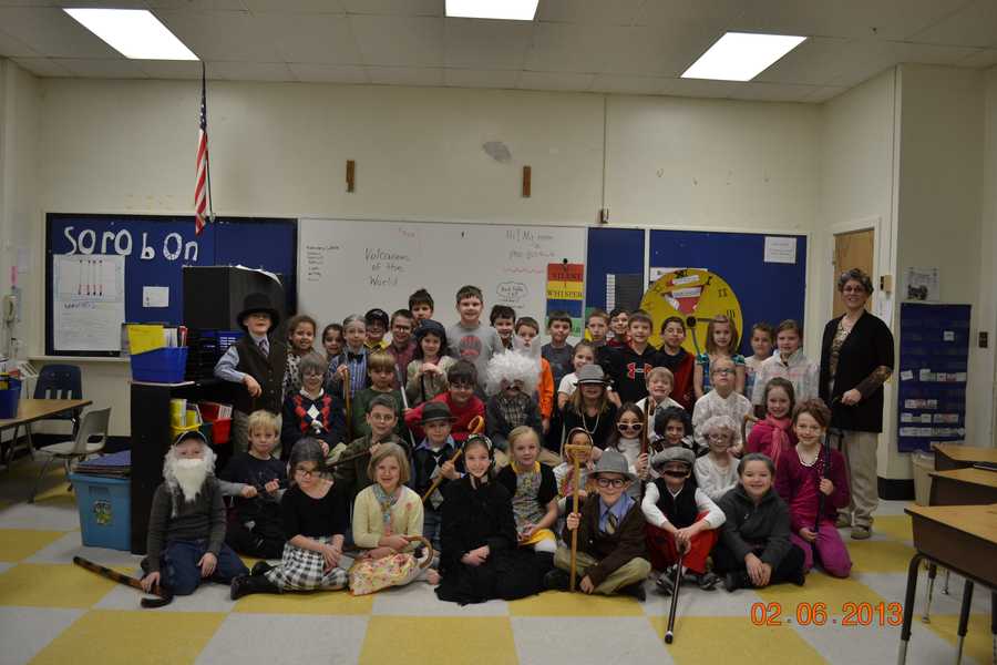 Auburn students get lesson on Maine 100 years ago on 100th day of school
